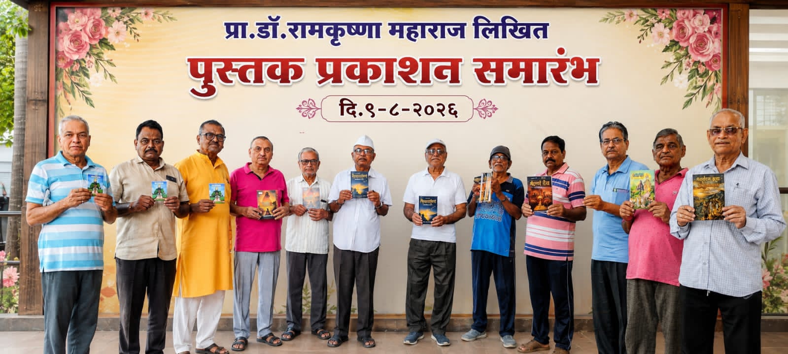 सिनियर सिटीझन संडे मॉर्निंग वॉक ग्रुपमध्ये प्रा.डॉ.रामकृष्णा पाटील यांच्या पाच पुस्तकांचे प्रकाशन.