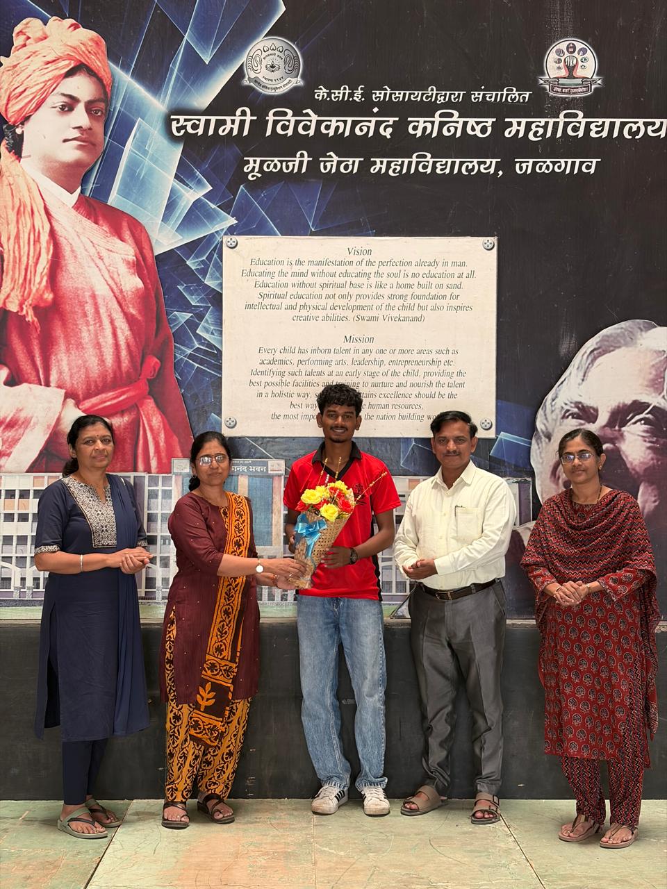 कु प्रसाद सोनवणे ४० वी ज्यु राज्य मैदानी स्पर्धा साठी निवड.