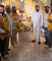 राज्याचे उपमुख्यमंत्री एकनाथ शिंदे यांच्या नंदनवन निवासस्थानी गणरायाचे दर्शन....