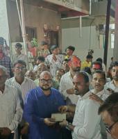 जळगाव चे पालकमंत्री यांची भोकर ला श्री च्या आरतीस उपस्थिती