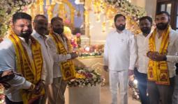 राज्याचे उपमुख्यमंत्री एकनाथ शिंदे यांच्या नंदनवन निवासस्थानी गणरायाचे दर्शन....
