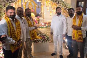 राज्याचे उपमुख्यमंत्री एकनाथ शिंदे यांच्या नंदनवन निवासस्थानी गणरायाचे दर्शन....